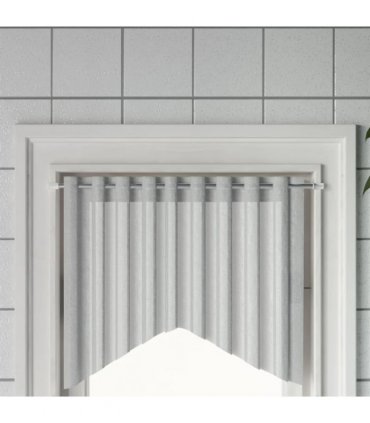vidaXL Curtain Rails 2 pcs White and Silver 40-60 cm Aluminium