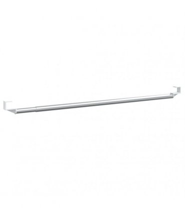 vidaXL Curtain Rails 2 pcs White and Silver 40-60 cm Aluminium