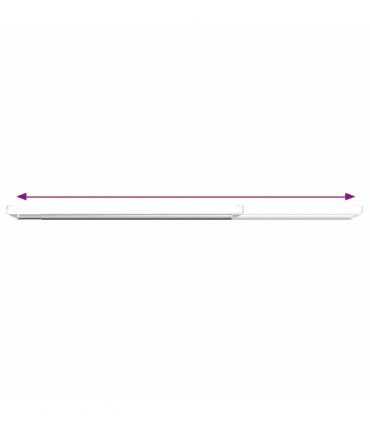 vidaXL Curtain Rails 2 pcs White and Silver 40-60 cm Aluminium