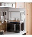 vidaXL Microwave Shelf White 51x27x63 cm Aluminium