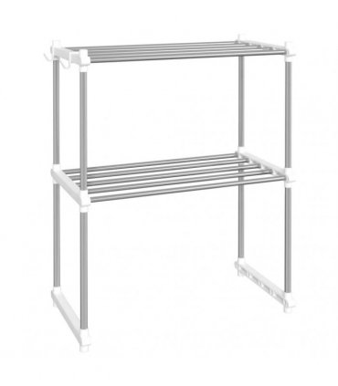 vidaXL Microwave Shelf White 51x27x63 cm Aluminium