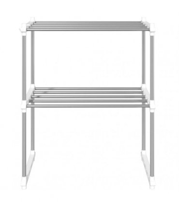vidaXL Microwave Shelf White 51x27x63 cm Aluminium