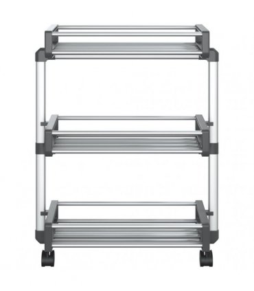 vidaXL Storage Trolley 59x20x75 cm Aluminium