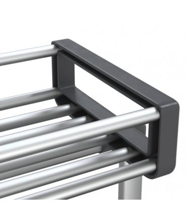 vidaXL Storage Trolley 59x20x75 cm Aluminium