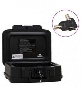 vidaXL Safe Box Black 38x32,5x16,5 cm