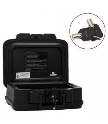 vidaXL Safe Box Black 38x32,5x16,5 cm