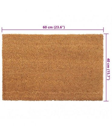 vidaXL Door Mat Natural 40x60 cm Tufted Coir