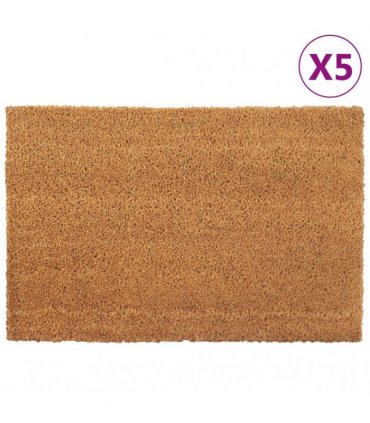 vidaXL Door Mats 5 pcs Natural 40x60 cm Tufted Coir