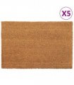 vidaXL Door Mats 5 pcs Natural 40x60 cm Tufted Coir