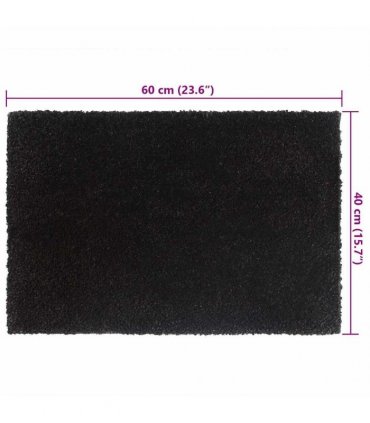 vidaXL Door Mats 2 pcs Black 40x60 cm Tufted Coir
