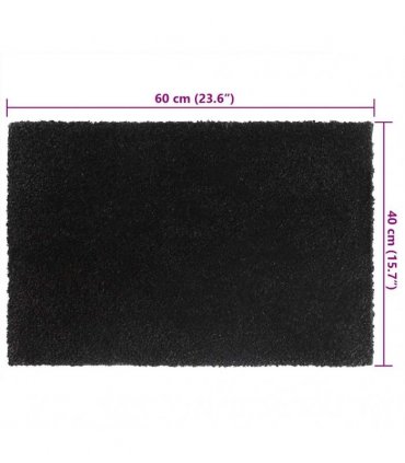 vidaXL Door Mats 5 pcs Black 40x60 cm Tufted Coir