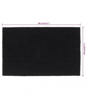vidaXL Door Mat Black 50x80 cm Tufted Coir