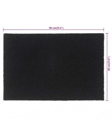 vidaXL Door Mat Black 60x90 cm Tufted Coir