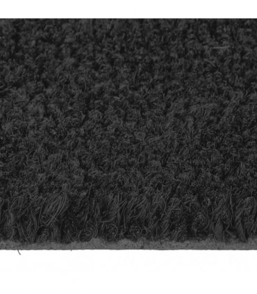 vidaXL Door Mat Black 65x100 cm Tufted Coir