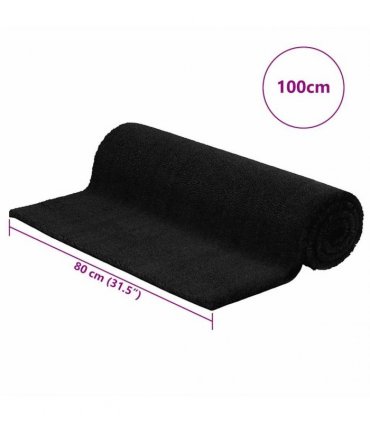 vidaXL Door Mat Black 80x100 cm Tufted Coir