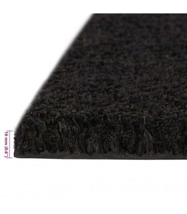 vidaXL Door Mat Black 100x200 cm Tufted Coir