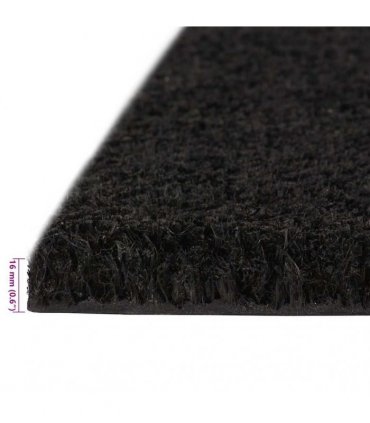 vidaXL Door Mat Black 100x300 cm Tufted Coir