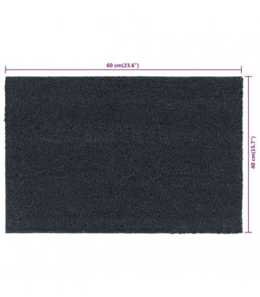 vidaXL Door Mat Dark Grey 40x60 cm Tufted Coir