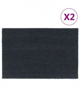 vidaXL Door Mats 2 pcs Dark Grey 40x60 cm Tufted Coir