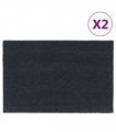 vidaXL Door Mats 2 pcs Dark Grey 40x60 cm Tufted Coir