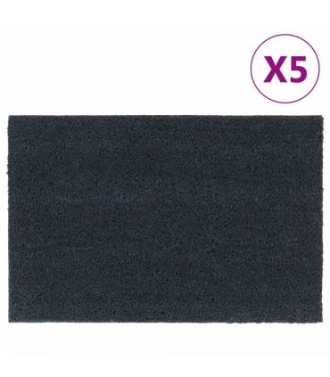 vidaXL Door Mats 5 pcs Dark Grey 40x60 cm Tufted Coir