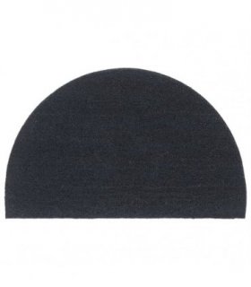 vidaXL Door Mat Dark Grey Half Round 50x80 cm Tufted Coir
