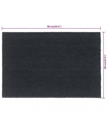vidaXL Door Mat Dark Grey 60x90 cm Tufted Coir