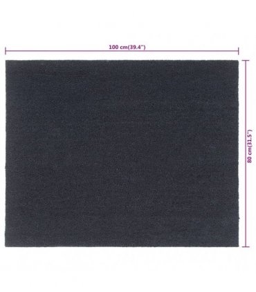 vidaXL Door Mat Dark Grey 80x100 cm Tufted Coir