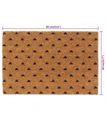 vidaXL Door Mat Natural 40x60 cm Tufted Coir