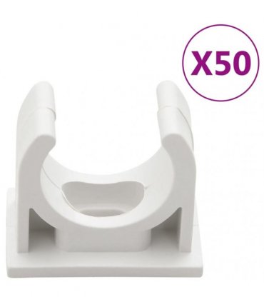 vidaXL Cable Trunkings with Clips Ø25 mm 30 m PVC