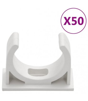 vidaXL Cable Trunkings with Clips Ø32 mm 30 m PVC