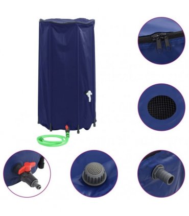 vidaXL Water Tank with Tap Foldable 100 L PVC