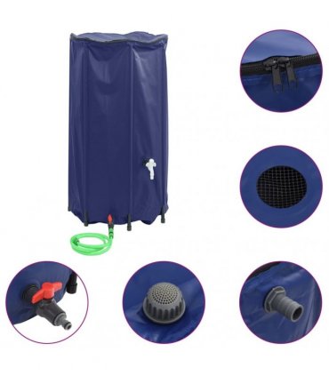 vidaXL Water Tank with Tap Foldable 380 L PVC