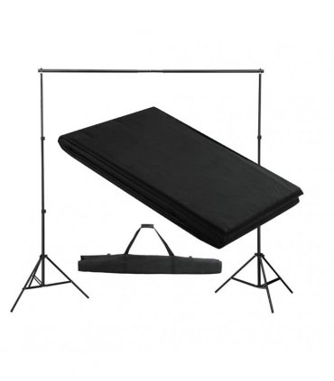 vidaXL Backdrop Support System 300 x 300 cm Black