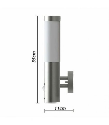 vidaXL Outdoor Wall Lamps 2 pcs with Motion Detector Stainless Steel