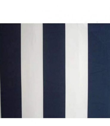 vidaXL Manual Awning 3 x 2.5 m Blue and White Stripe 100% Polyester