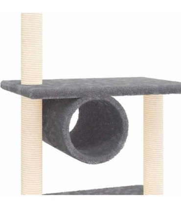 vidaXL Cat Tree with Sisal Scratching Posts Dark Grey 279 cm
