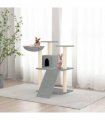 vidaXL Cat Tree with Sisal Scratching Posts Light Grey 83 cm