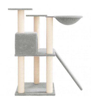 vidaXL Cat Tree with Sisal Scratching Posts Light Grey 83 cm