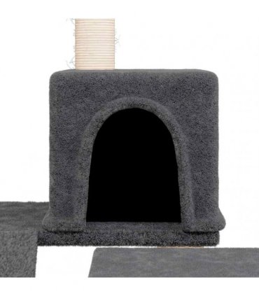 vidaXL Cat Tree with Sisal Scratching Posts Dark Grey 82 cm