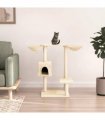 vidaXL Cat Tree with Scratching Posts Cream 82 cm