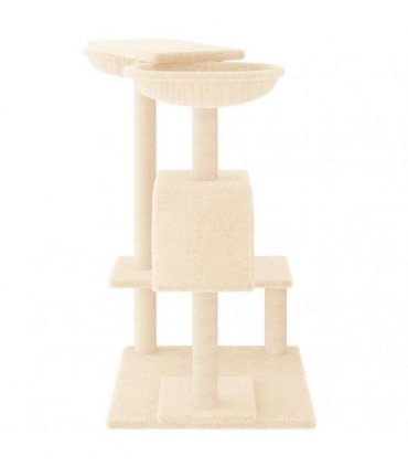 vidaXL Cat Tree with Scratching Posts Cream 82 cm