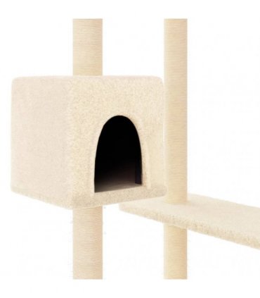 vidaXL Cat Tree with Scratching Posts Cream 82 cm
