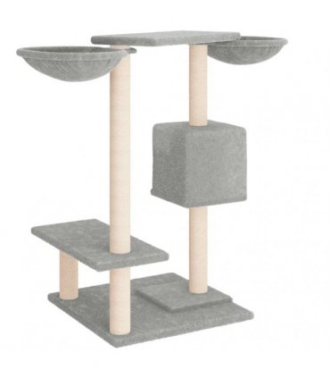 vidaXL Cat Tree with Scratching Posts Light Grey 82 cm