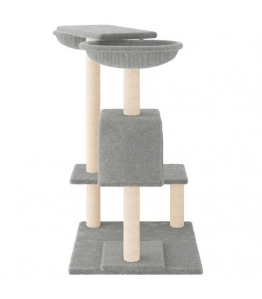 vidaXL Cat Tree with Scratching Posts Light Grey 82 cm