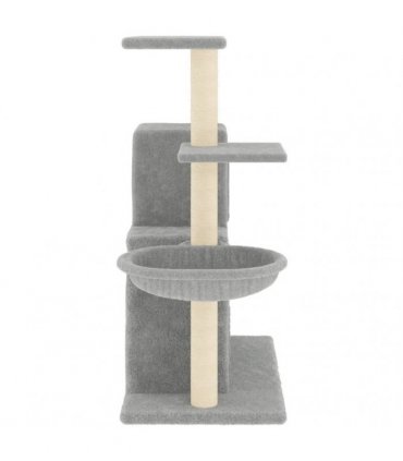 vidaXL Cat Tree with Sisal Scratching Posts Light Grey 83 cm