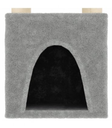 vidaXL Cat Tree with Sisal Scratching Posts Light Grey 147 cm