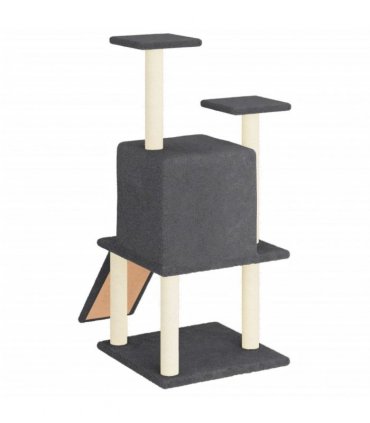 vidaXL Cat Tree with Sisal Scratching Posts Dark Grey 110 cm