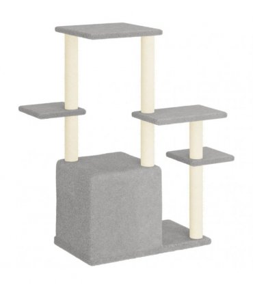 vidaXL Cat Tree with Sisal Scratching Posts Light Grey 97,5 cm