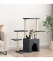 vidaXL Cat Tree with Sisal Scratching Posts Dark Grey 97,5 cm